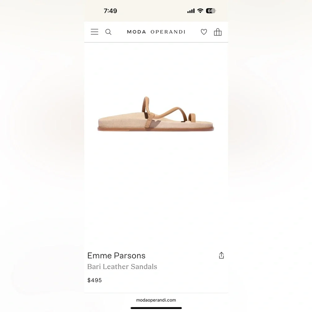 Emme Parsons Bari tan leather sandal - Picture 7 of 9